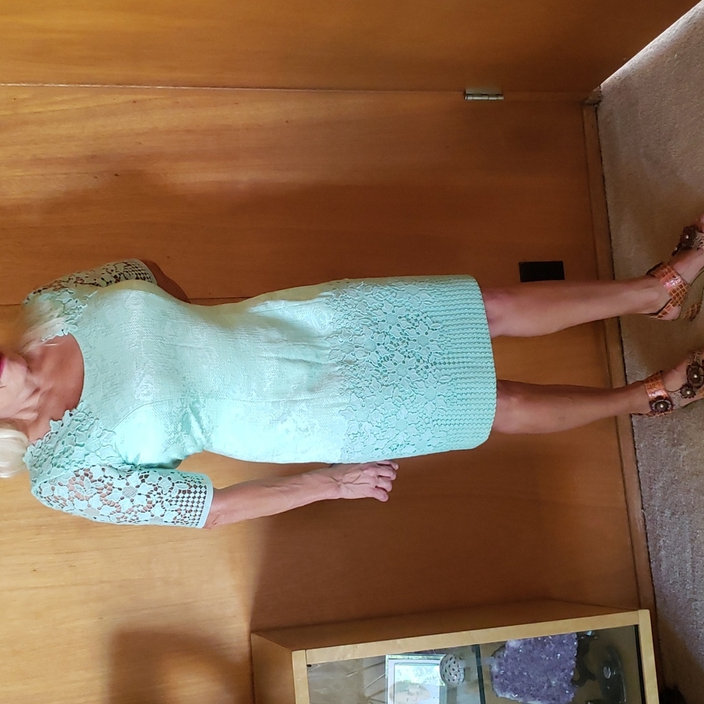 Antonio Melani mint green Crochet Lace Dress